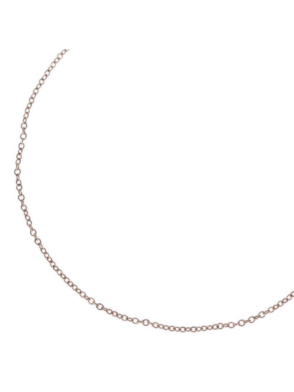 Tiffany & Co Elsa Tee Mini Open Heart Pendant Chain Pink Gold